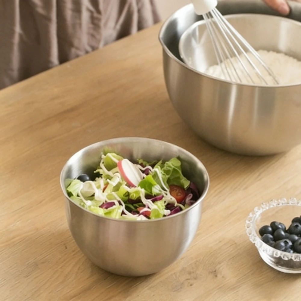 304 Stainless Steel Large-capacity Cooking Basin, Salad Bowl, Baking and Mixing Basin, Egg Container, Kitchen  Thickened Design