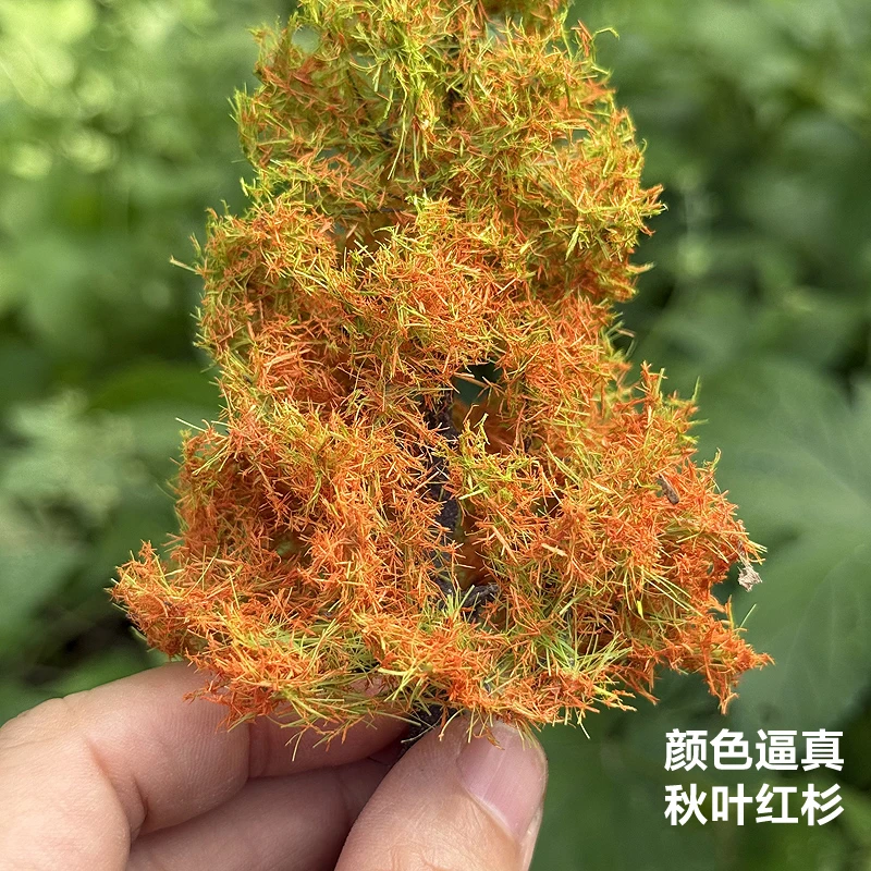 Simulatie herfstdraadboom model micro landschap tuin park landschap materiaal animatie schieten model trein spoorwegindeling