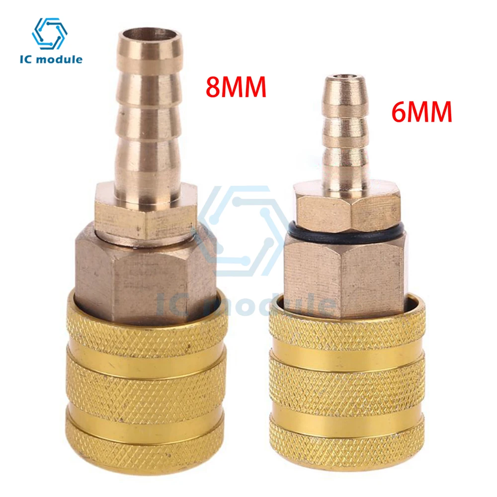 6mm/8mm Car Tire Valve Clip Pump Nozzle Clamp Solid Brass Quick Connect The Inflation Connector Air Chuck Inflator Pump Adapter