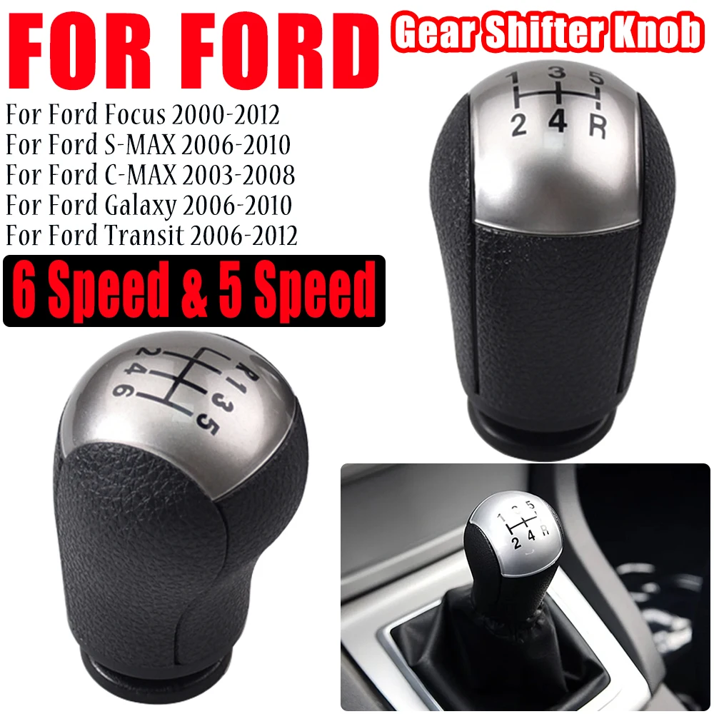 Gear Shift Knob Stick Shifter Lever Pen Hdandle Replacement For Ford Focus II MK2 C-Max Mondeo MK3 Mustang Transit Parts