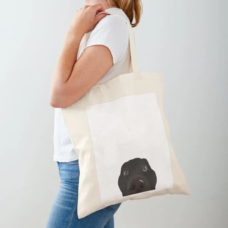 

Curious Black Lab Puppy Tote Bag Cloth bags shopper bags Canvas stote bag tote bag women