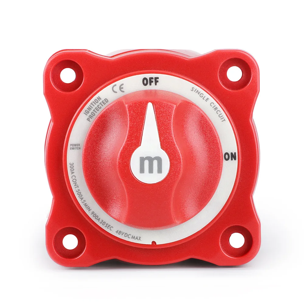 Car Auto RV 100A-300A 12V-48V Marine Boat Single Circuit Battery Selector Isolator Pemutus Rotary Switch Cut