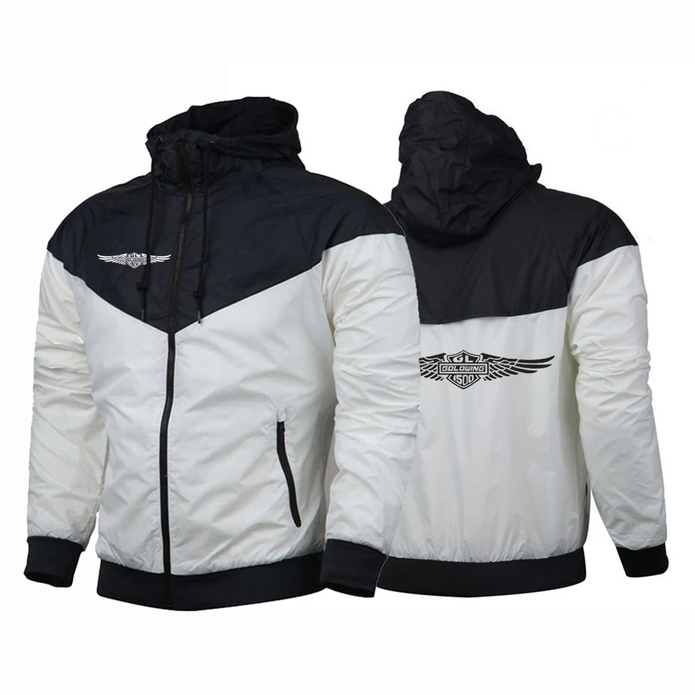 2024 Men New Goldwing GL1800 GL1500 Japan Motocycles Spring and Autumn Printing Trendy Stitching Windbreaker Thin Jacket Tops