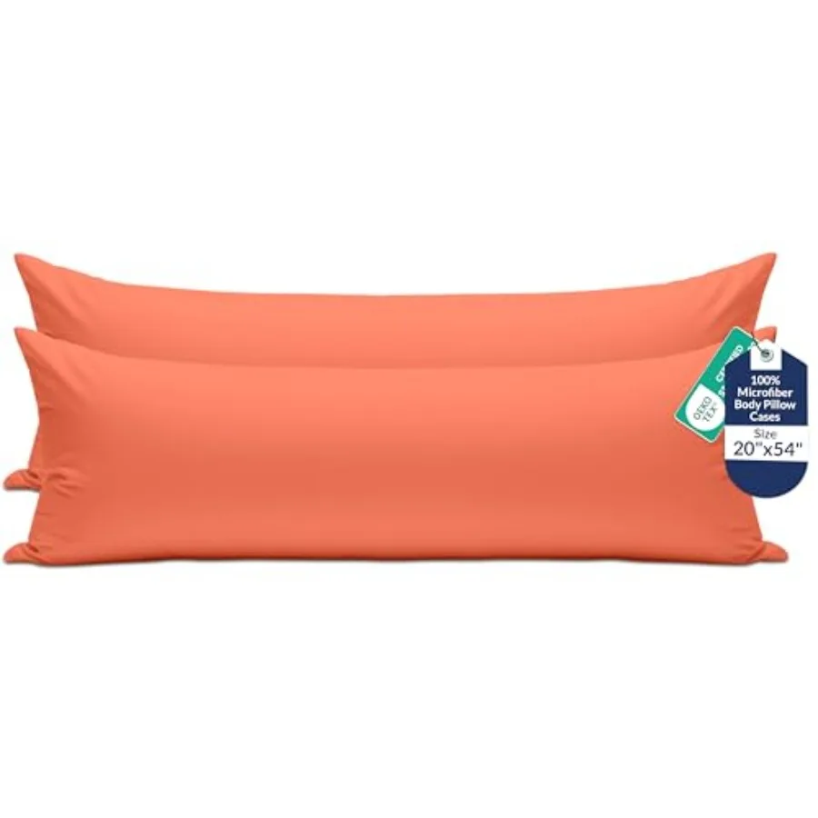 

Body Pillow Cover - Double Brushed 1800 Microfiber - 0x54 with Hidden Zipper Closure - Wrinkle Fade Resistant - Super Soft Body