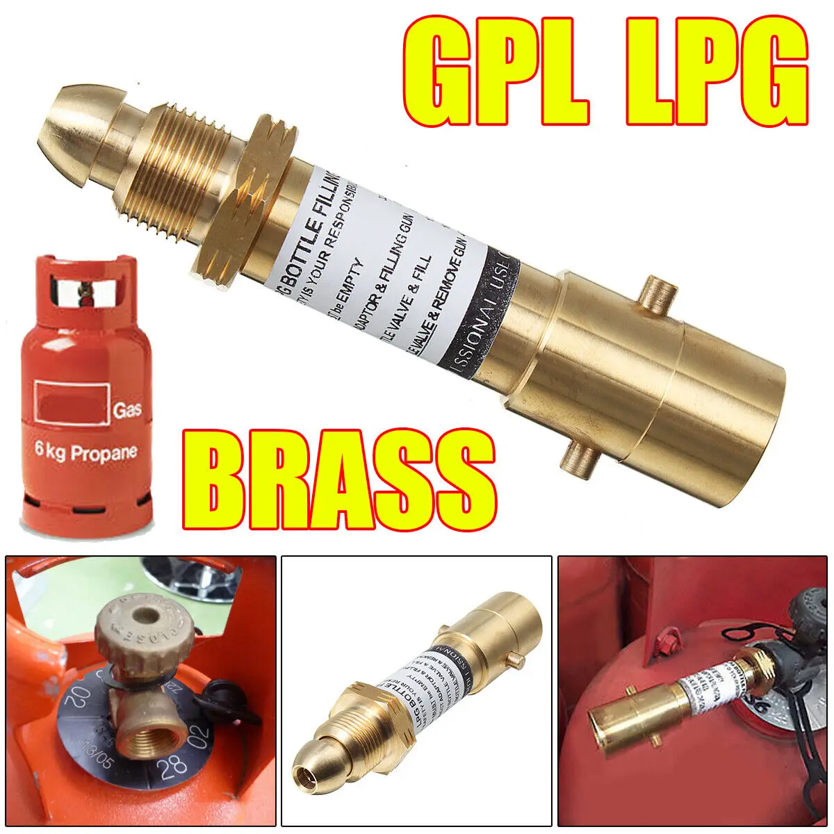 

For Refill Gas Bottle Bayonet Lpg Filler Cylinder Swivel Adapter Rv Motorhome Engines Valves Replacement Parts