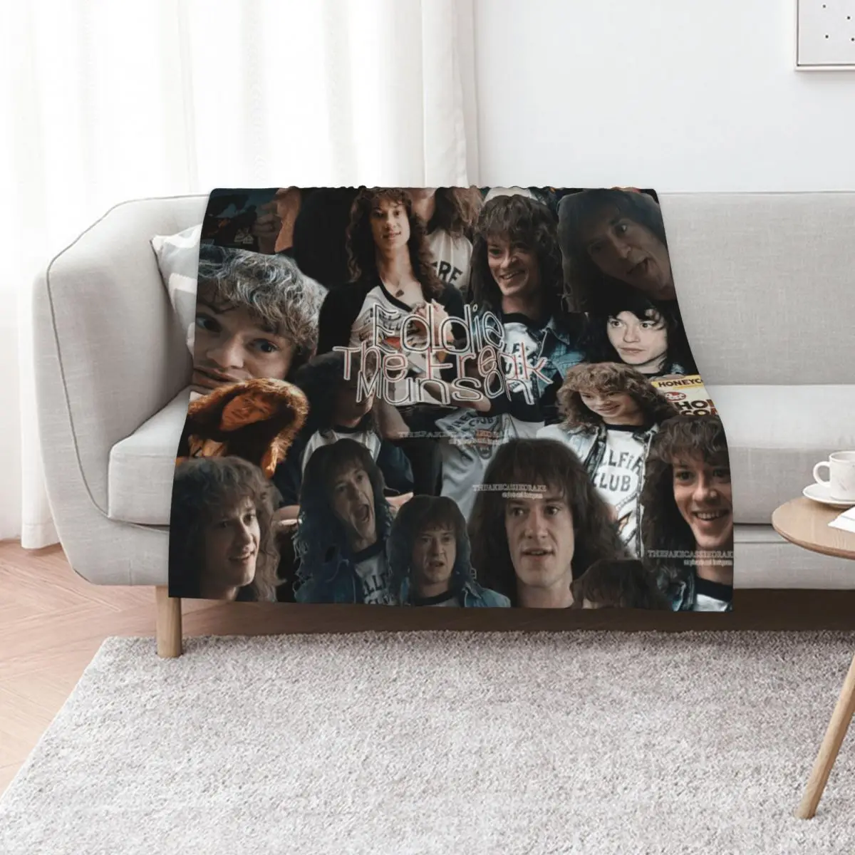 

joseph quinn collage Throw Blanket Hairys Soft Plaid Furrys Warm Blankets