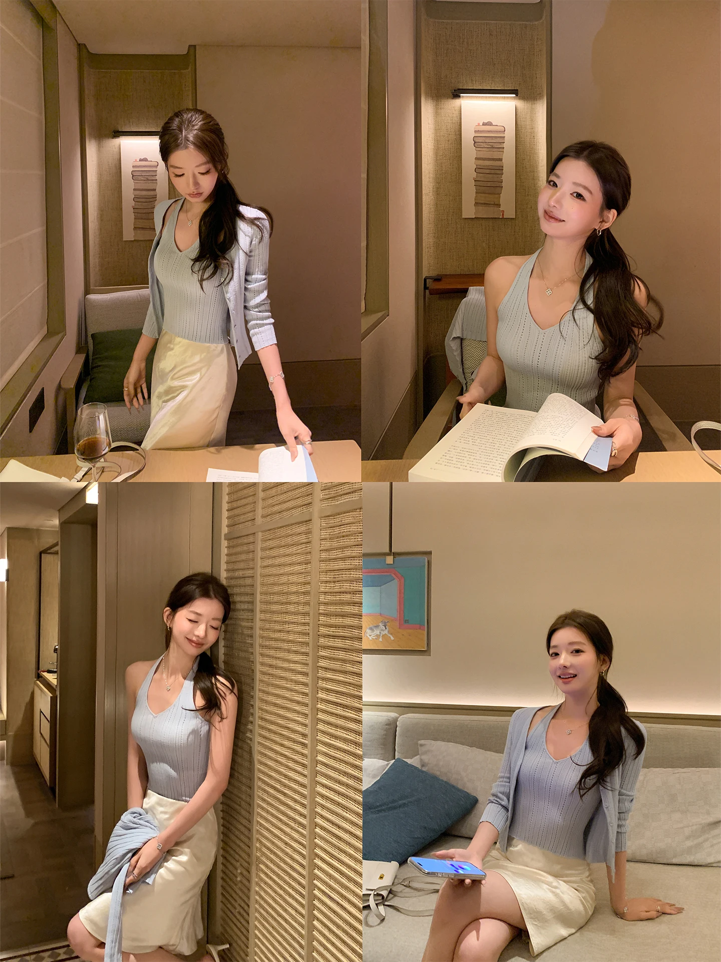 

ADA MISS Breathable Lightweight Sun Protection Knitted Open Cardigan Vest Women Spring Summer New Style Soft Cotton Nylon Fabric