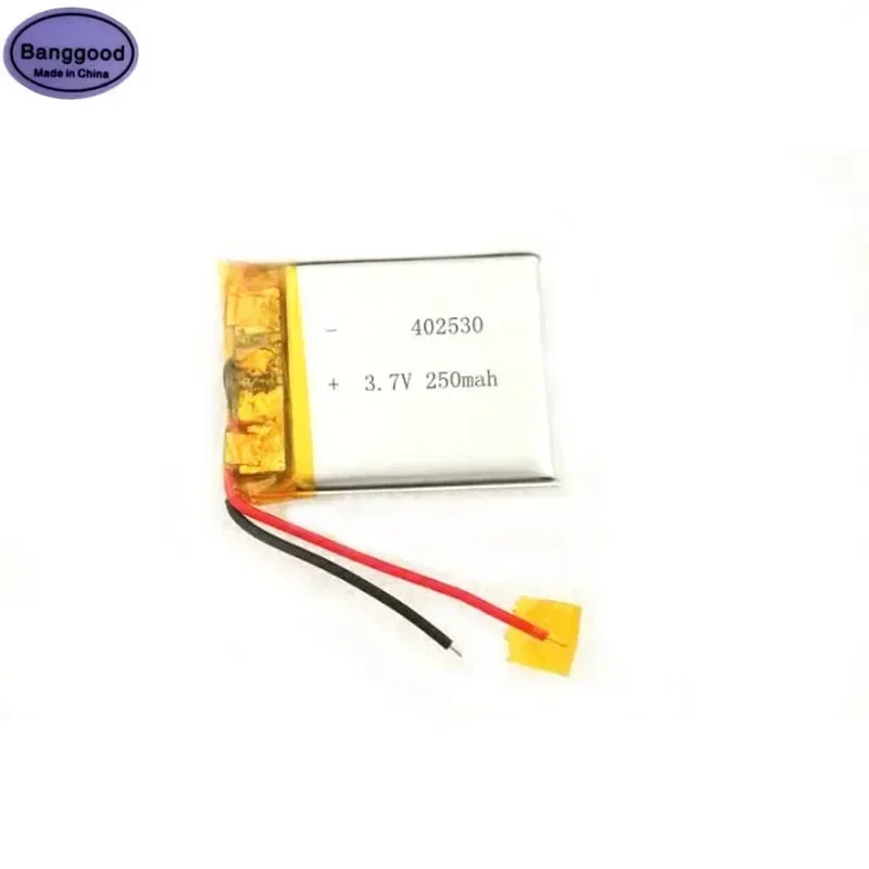 1pc 3.7V 250mAh 402530 042530 Lipo Polymer Lithium Rechargeable Li-ion Battery Cells For Bluetooth Speaker GPS PDA