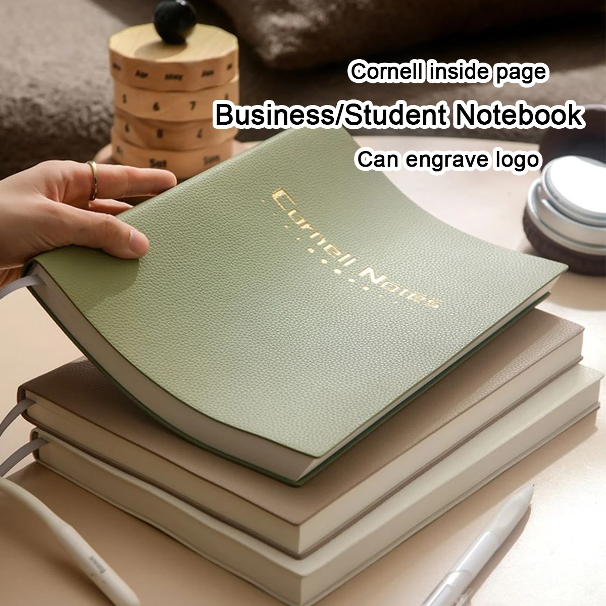 (Can Engrave Logo) B5 Soft Cover Student Subject Notebook, Cornell Page, Business Notepad, Meeting Excerpt Record Book, Mind Map