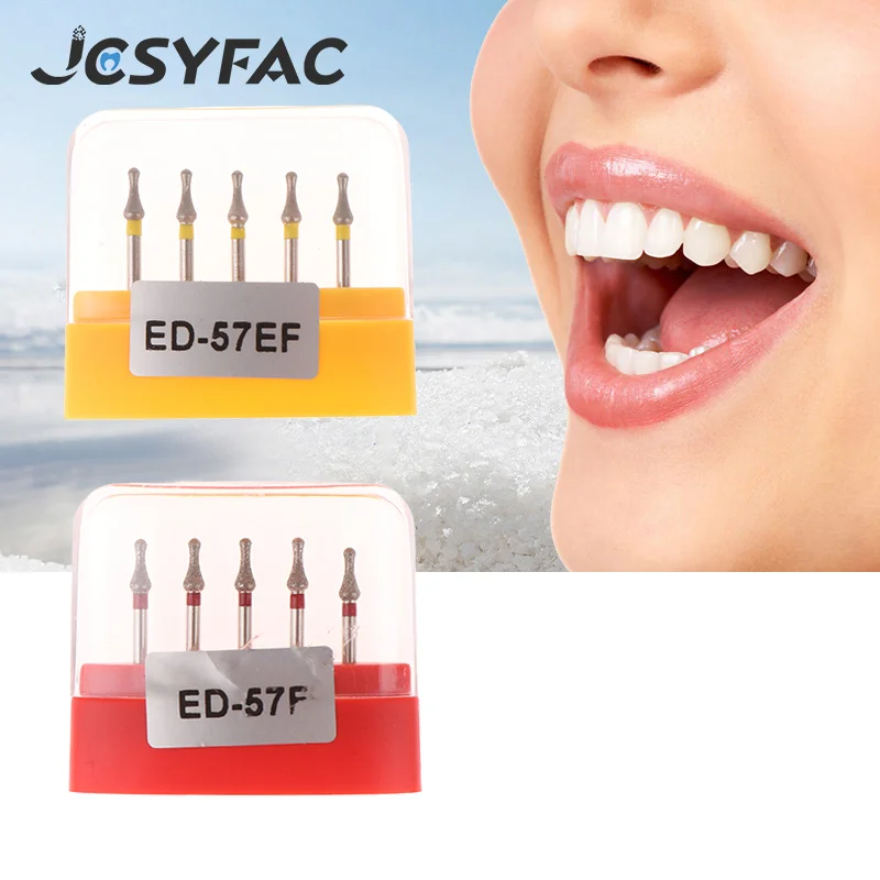 

5 PCS/Box Dental Diamond Bur for High Speed Handpiece Dentist Burs ED-57F/ED-57F, ISO 507/024 Dental Tooth Contour Trimming