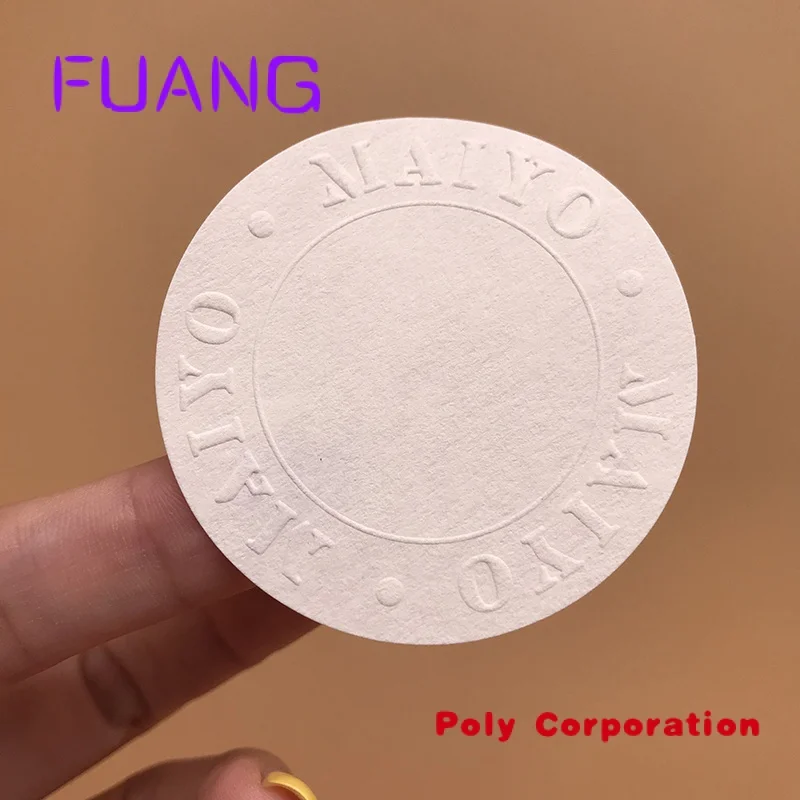 Custom Papier Emboss Stickers Met Logo Vouw Folie Sticker