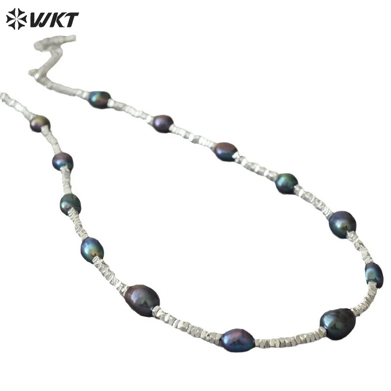 WT-JN260 New Natural Tahiti Freshwater Pearl Short Adjustable Necklace For Women Birthday Party Exquisite Necklace