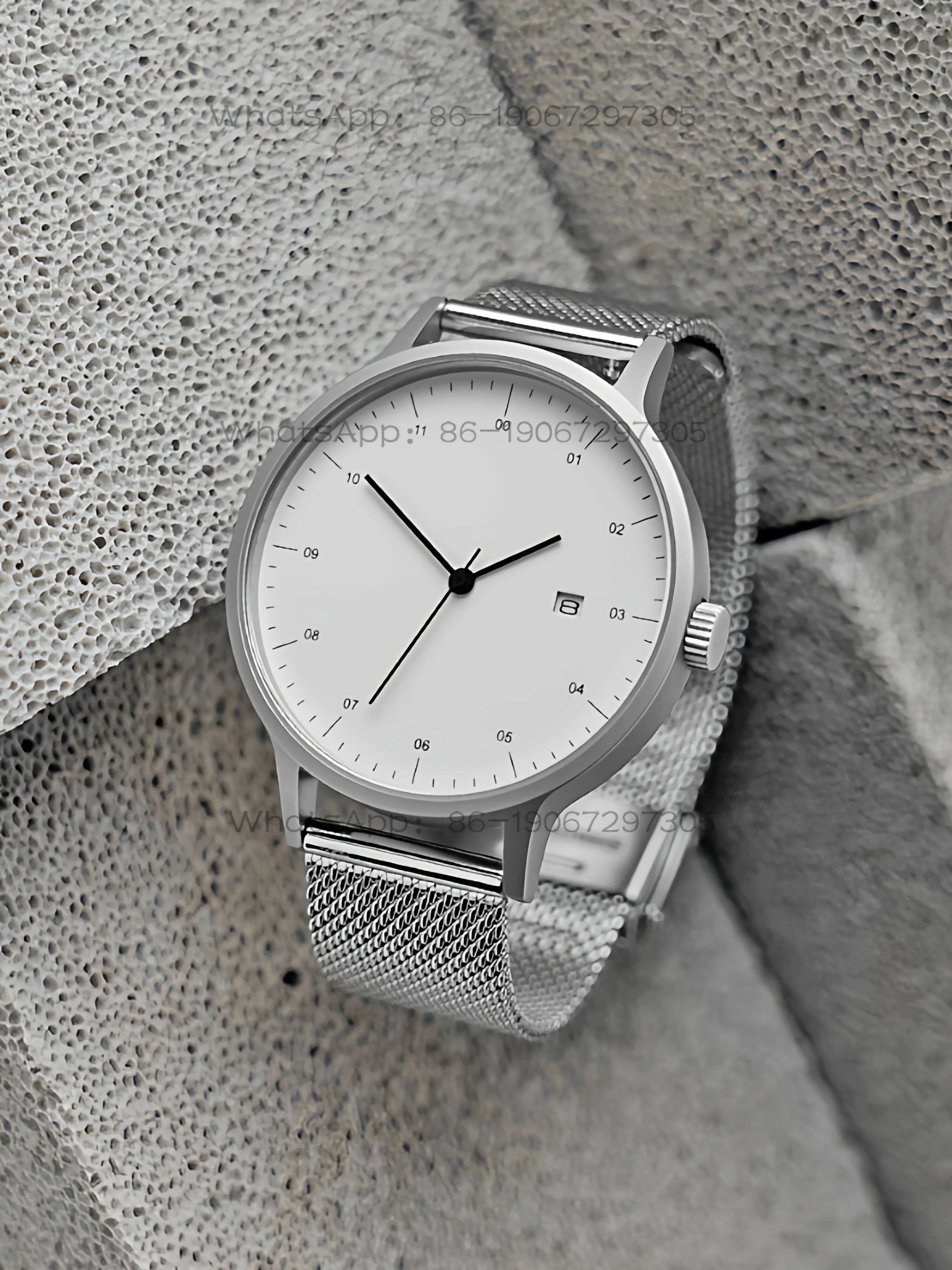 

BIJOUONE B30 minimalist design silent steel belt men's and women's calendar gift box stainless steel watch