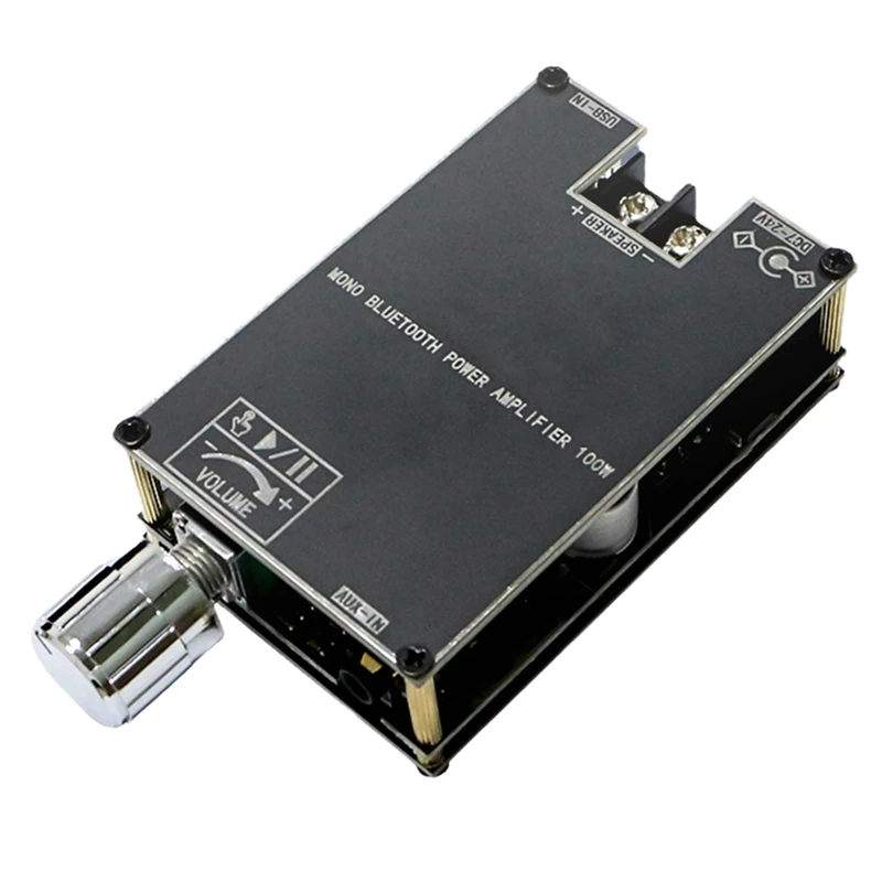 

Новый ZK-1001B моно 100 Вт Bluetooth 5,1 модуль усилителя мощности звука DC7-24 В чип усилителя мощности TPA3116 с TWS