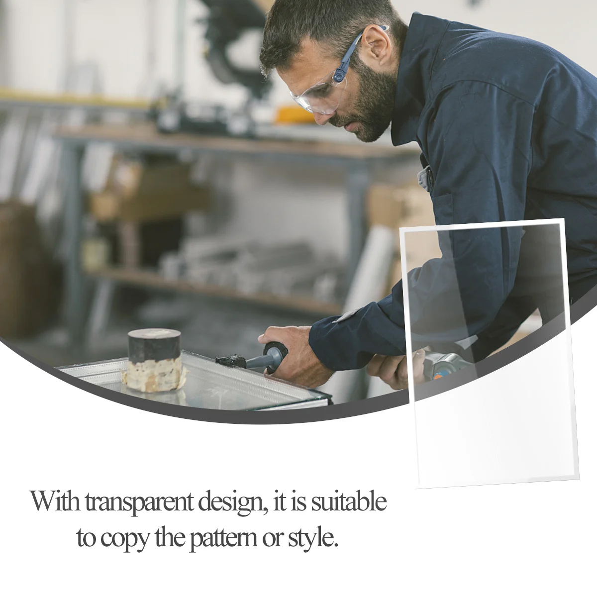 

4pc Laser Cut Plastic Sheets Transparent Acrylic Diy Keychain Template Precision Cutting Tool For Craft Making Handicraft