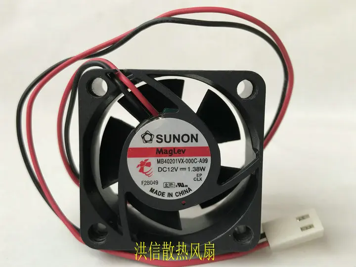 Бесплатная доставка, бесшумный охлаждающий вентилятор SUNON 4020 MB40201VX-000C-A99 DC12 в, 1,38 Вт