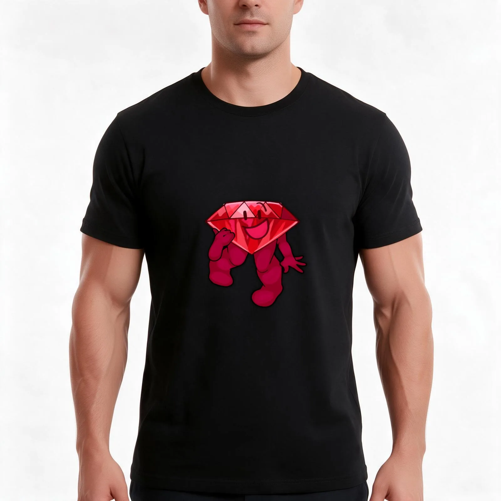 Ruby! T-Shirt, Summer Casual Cotton Tee, Oversized Streetwear Tops, Vintage Graphic Print, Loose Fit Short Sleeve, 100% Cotton
