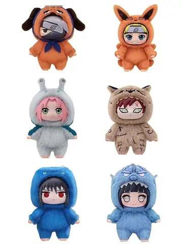 Hot Naruto Itachi Sasuke Kakashi Gaara Series Blind Box Trendy Toy Figure Plush Pendant Collection Birthday Present