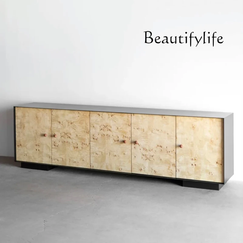 

Medieval solid wood tree tumor pattern TV cabinet household wall locker retro storage cabinet