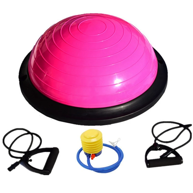 

Semicircle Balance Ball Thickened Yoga Ball Beam Fitness Training Hemisphere (Pink)