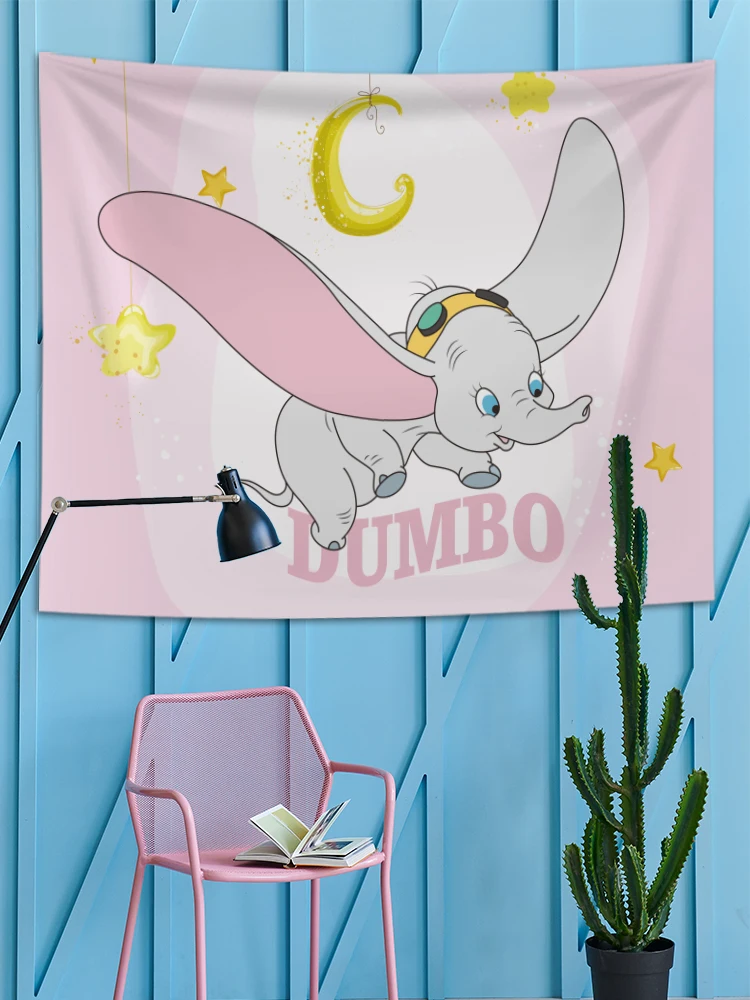 Dumbo cartoon background hanging cloth bedroom decoration tapestry living room background wall decoration hanging cloth