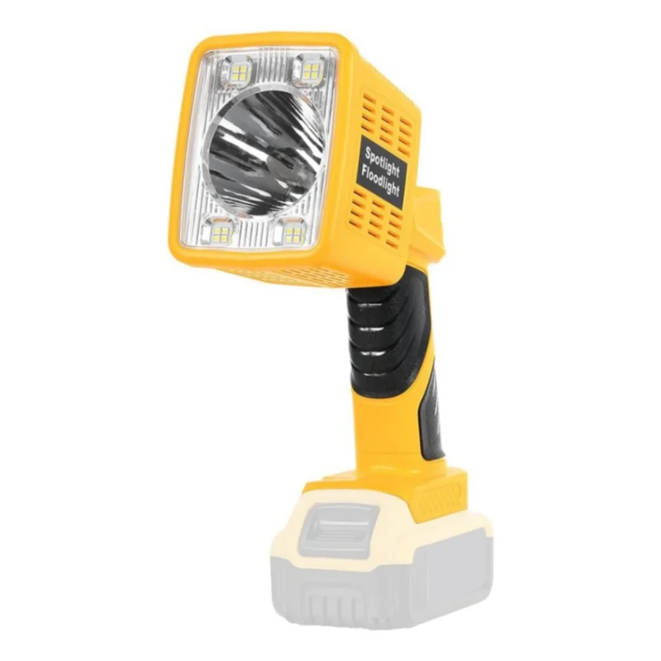 

16W 1600LM Cordless LED Work Light for DeWalt 20V USB Port 90° Pivoting Head Camping Fishing Car Repair (No Battery)