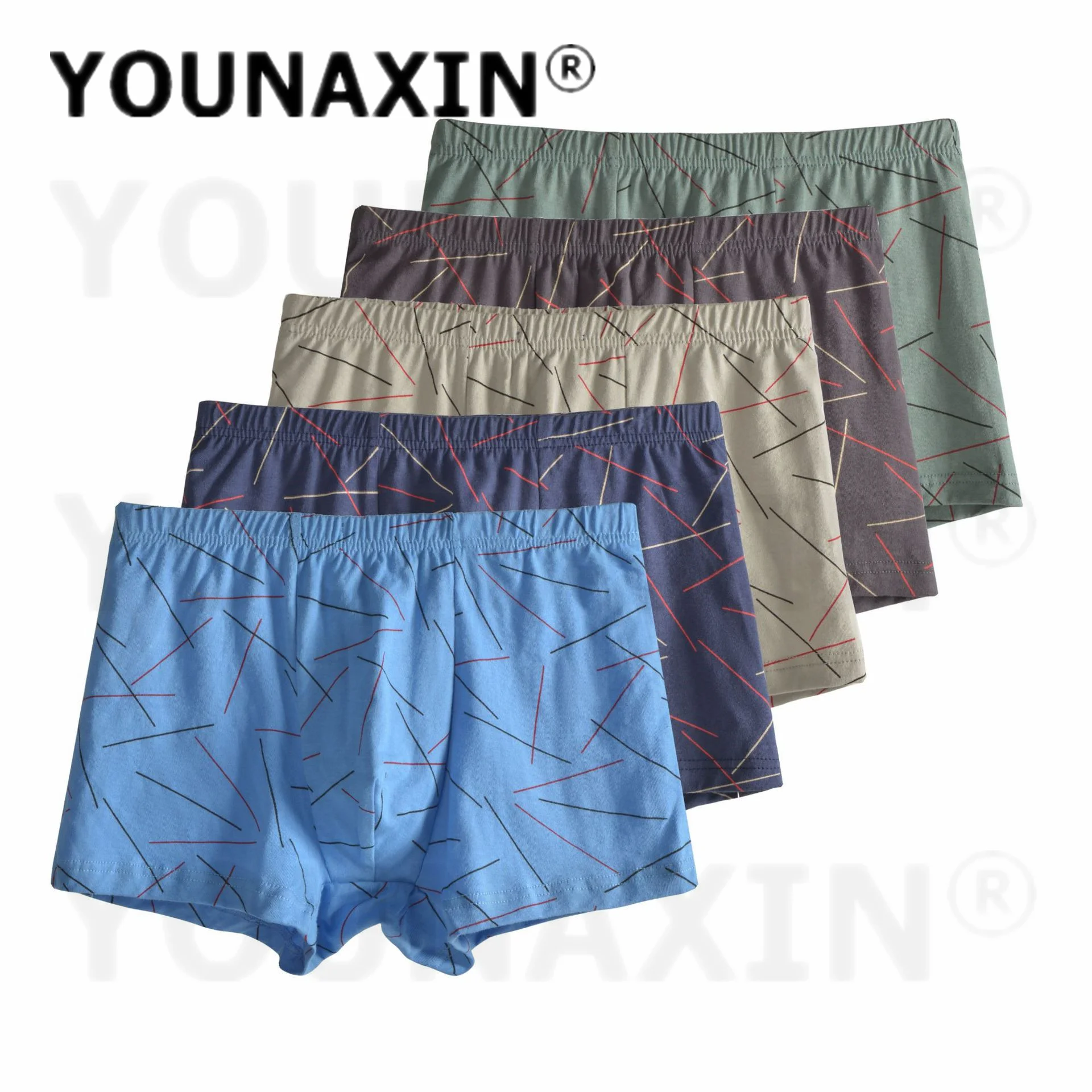 

3 To 5 Pieces Big Size Men's Underwear Cotton Breathable Blue Panties Undies Boy Knickers Multiple Color L XL 2XL 3XL 4XL 5XL