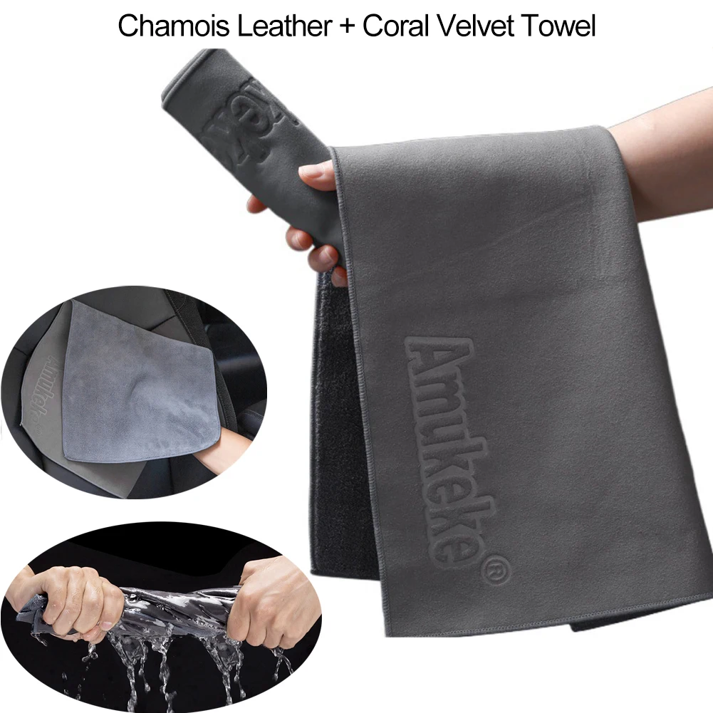 

1 X Car Cleaning Cloth Car Drying Towel Chamois Leather Car Wash Maintenance 30cm*40cm/30cm*60cm Car Sponges Cloths Brushes