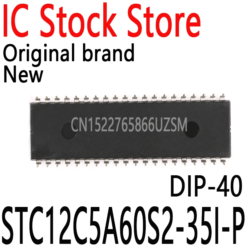 1PCS New and Original Multi-Serial Port 8051 Single Chip Microcomputer STC12C5A60S2-35I PDIP40 DIP MCU STC12C5A60S2-35I-PDIP40