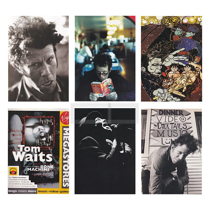Rocker Tom Waits Poster Vintage Magazine Style Prints Canvas Rock Music Wall Art Pictures Home Living Room Rock Music Decoration