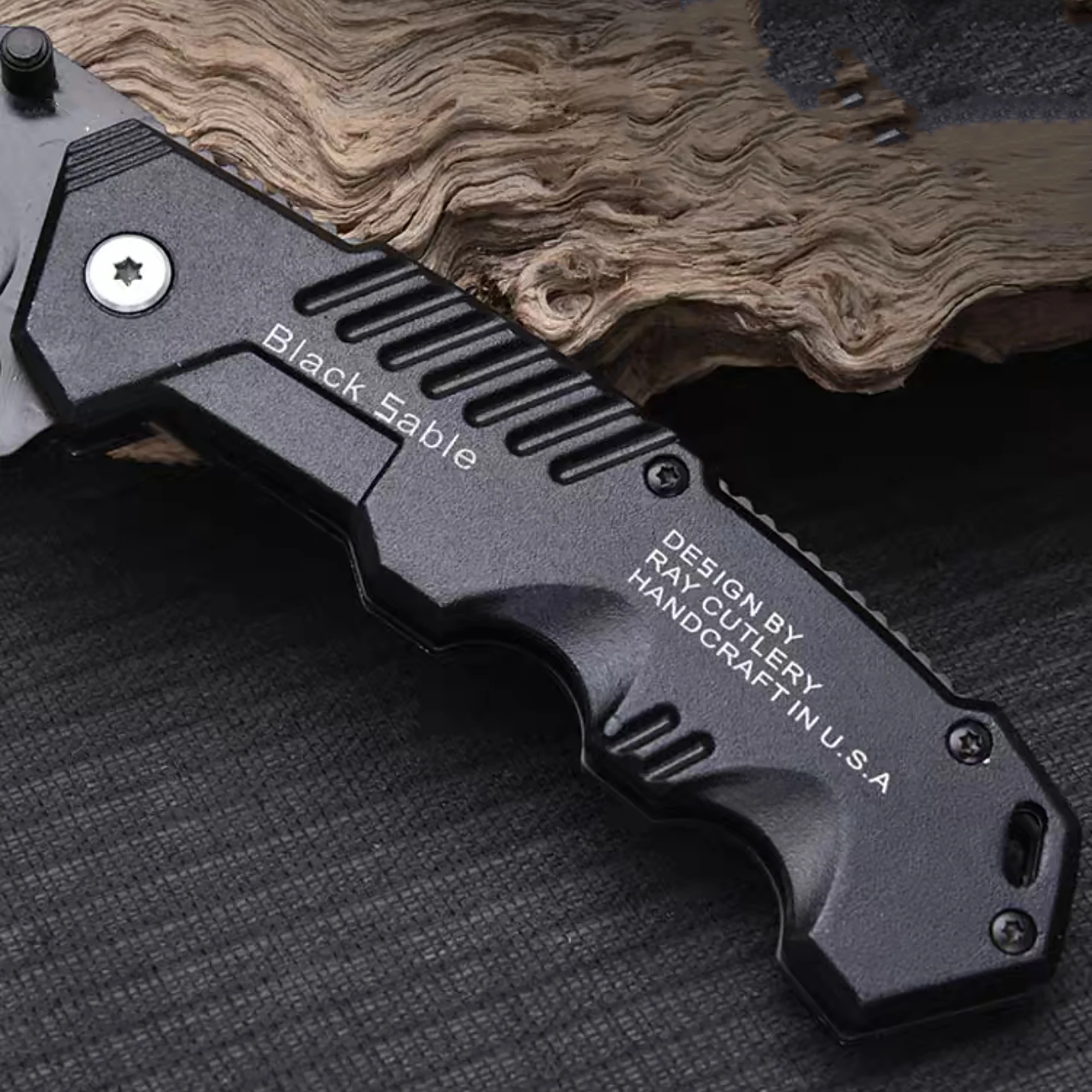 Stainless steel convenient folding knife EDC pocket folding knife is suitable for outdoor camping, fishing, survival and hunting