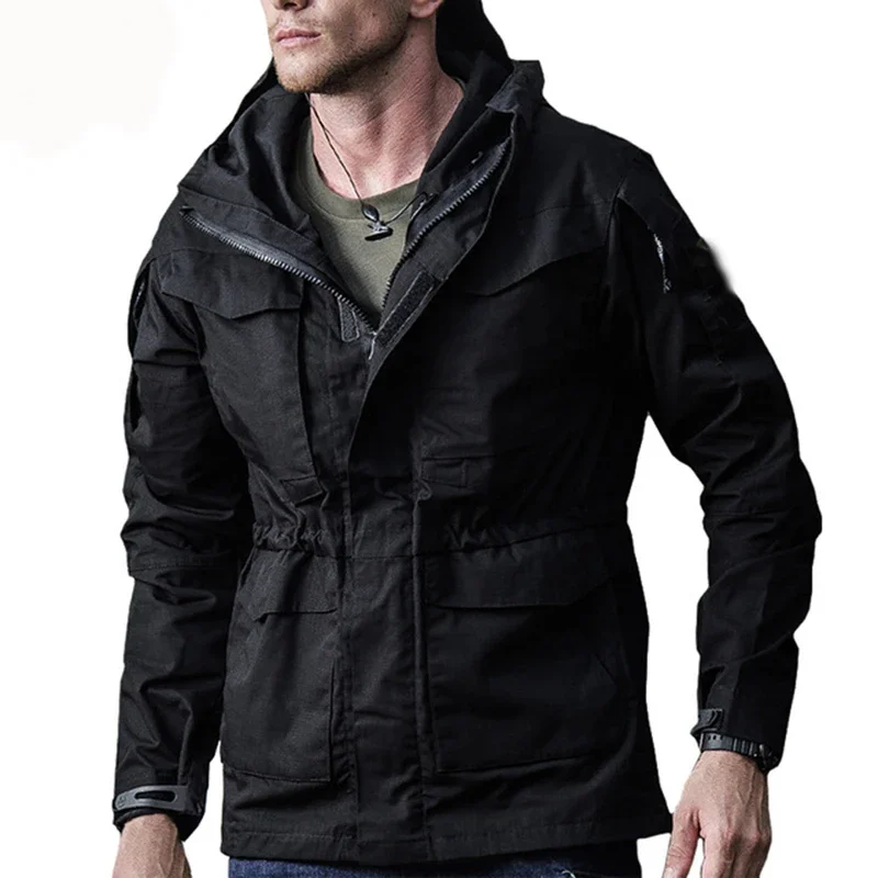 M65 UK   Clothes Outdoor Tactical Windbreaker Men Winter Autumn Waterproof Coat Hoodie Hunting Field Jacket