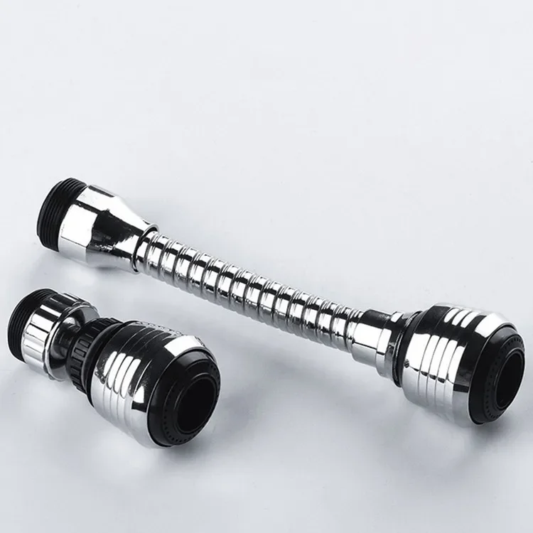 Kitchen Faucet Sprinkler Water-saving Device Lengthening Rotating Splash Proof Sprinkler Spray Extender Bubbler