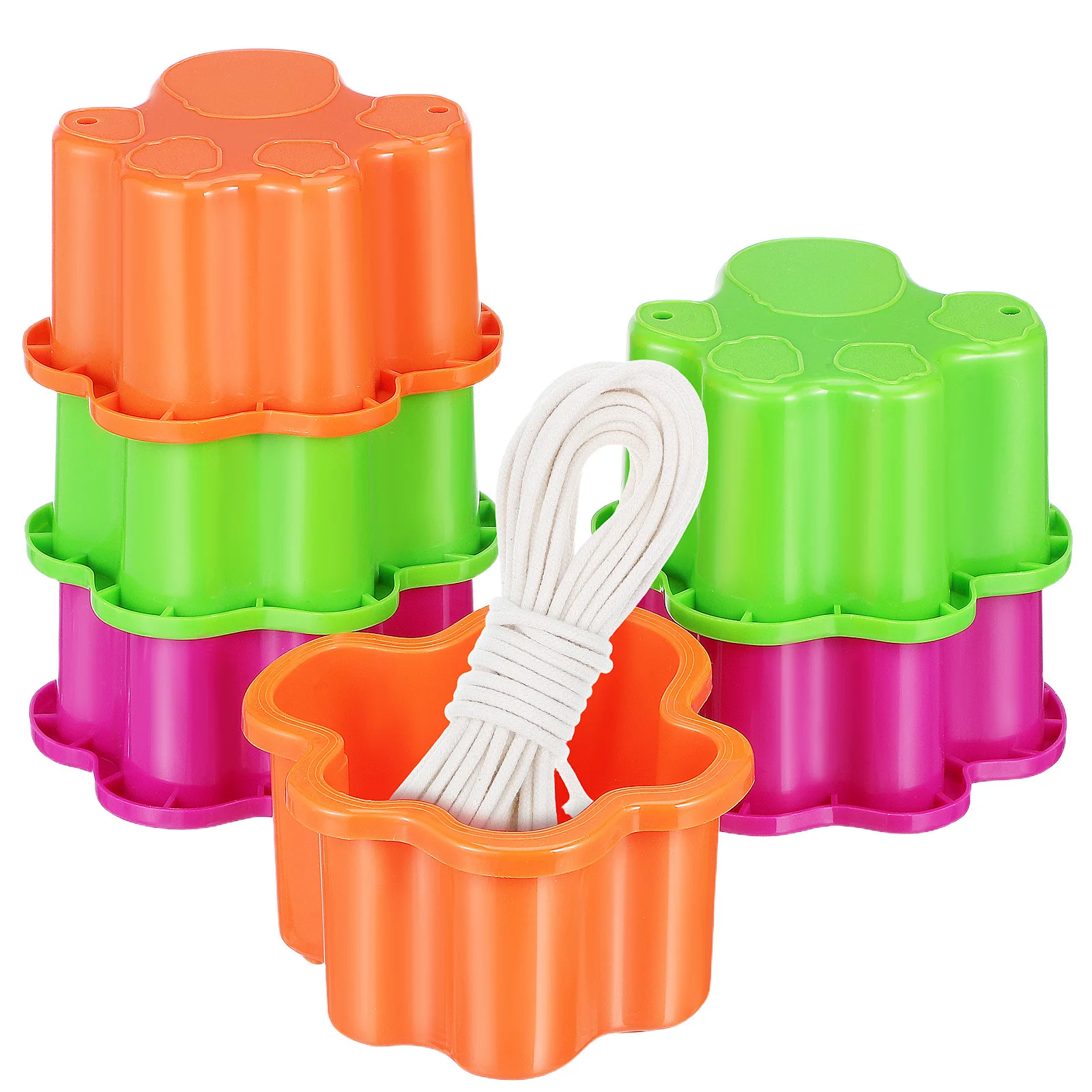 6-teilige Eimer-Stelzen, Outdoor-Spielzeug, Training, Springen, Übungsschuhe, PP, Sport für Kinder, Katzenklaue