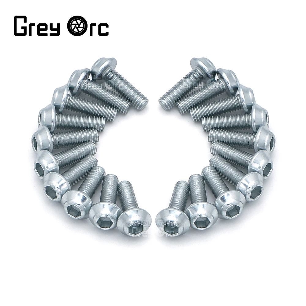 

For Kawasaki Ninja 300 400 250 ZX6R ZX7R ZX9R 20Pcs Stainless Steel Hexagon Hex Socket Head Flat Countersunk Allen Bolt Screw