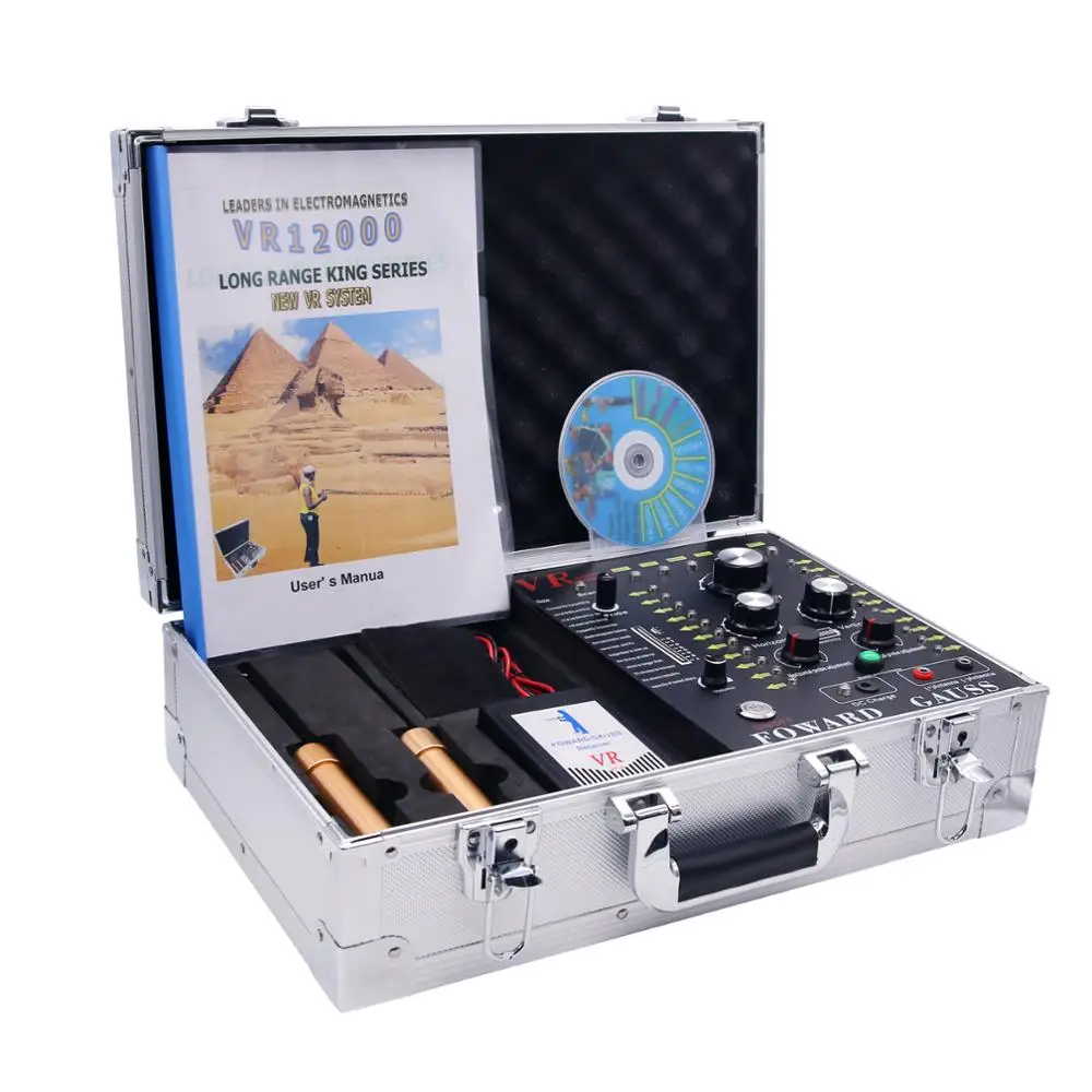 VR-12000 Long Range Gold Diamond Detector AKS Underground Metal Detector 100-3000M Range 5-250M Depth
