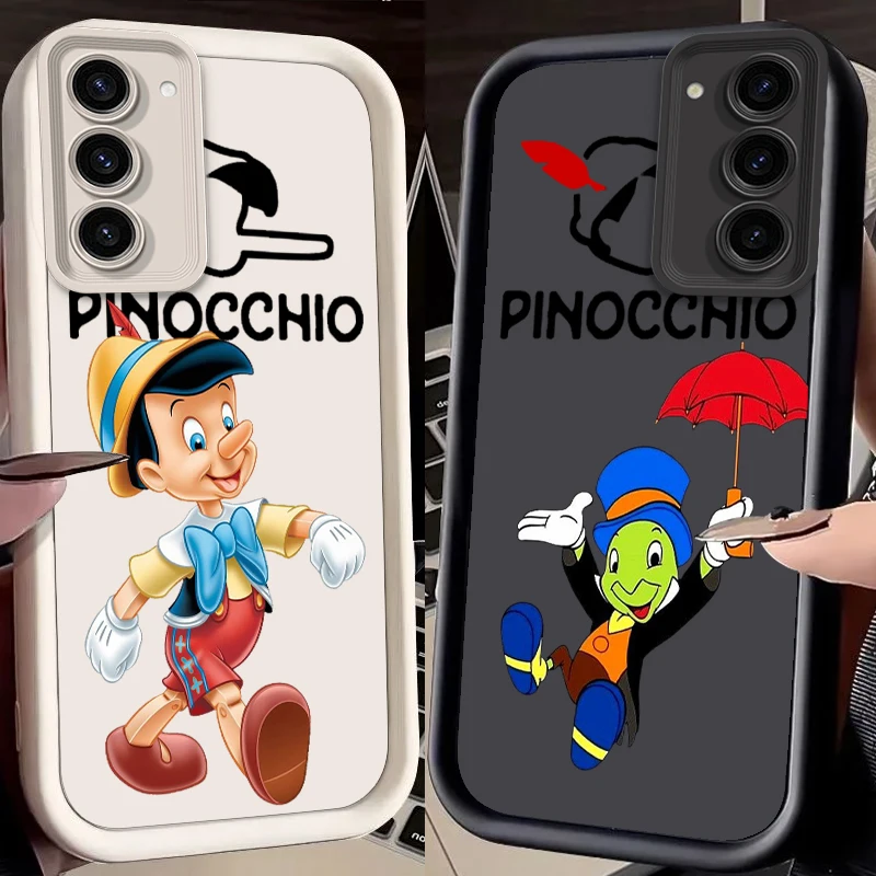 Pinocchio Adventure Cute For Samsung Galaxy S25 S24 S23 S22 S21 S20 Ultra Plus FE 5G Eye Ladder Phone Case Soft TPU Cover Cover