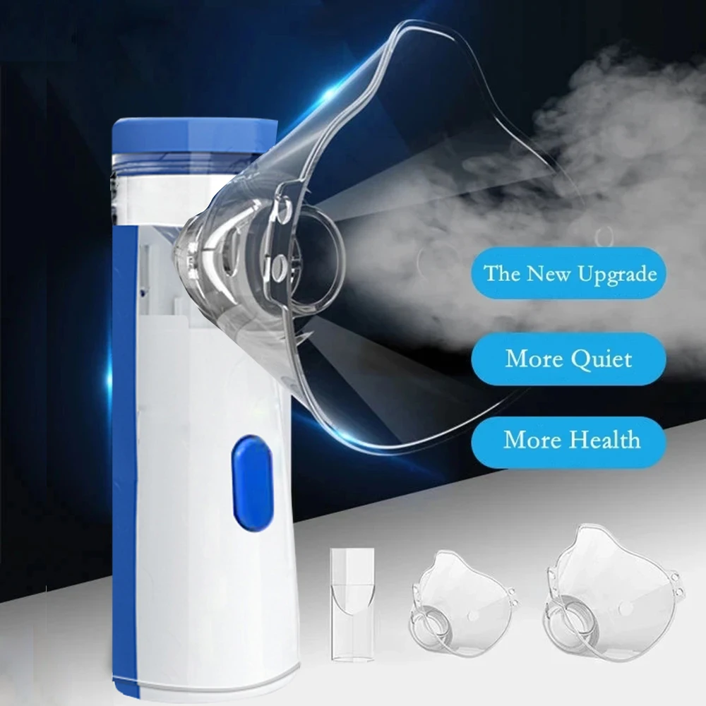 Nebulizador de malla silencioso USB, inhalador de asma portátil, atomizador para niños y adultos, humidificador portátil pequeño para el cuidado de la salud