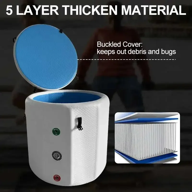 Cold Water Recovery Drop Stitch Inflatable Ice Bath Tub Cold Plunge Chiller for Athletes Therapy Training