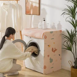 Washing Machine Cover Dust Clean Waterproof Dust Cover Cute Cartoon Dryer Dust Household Goods