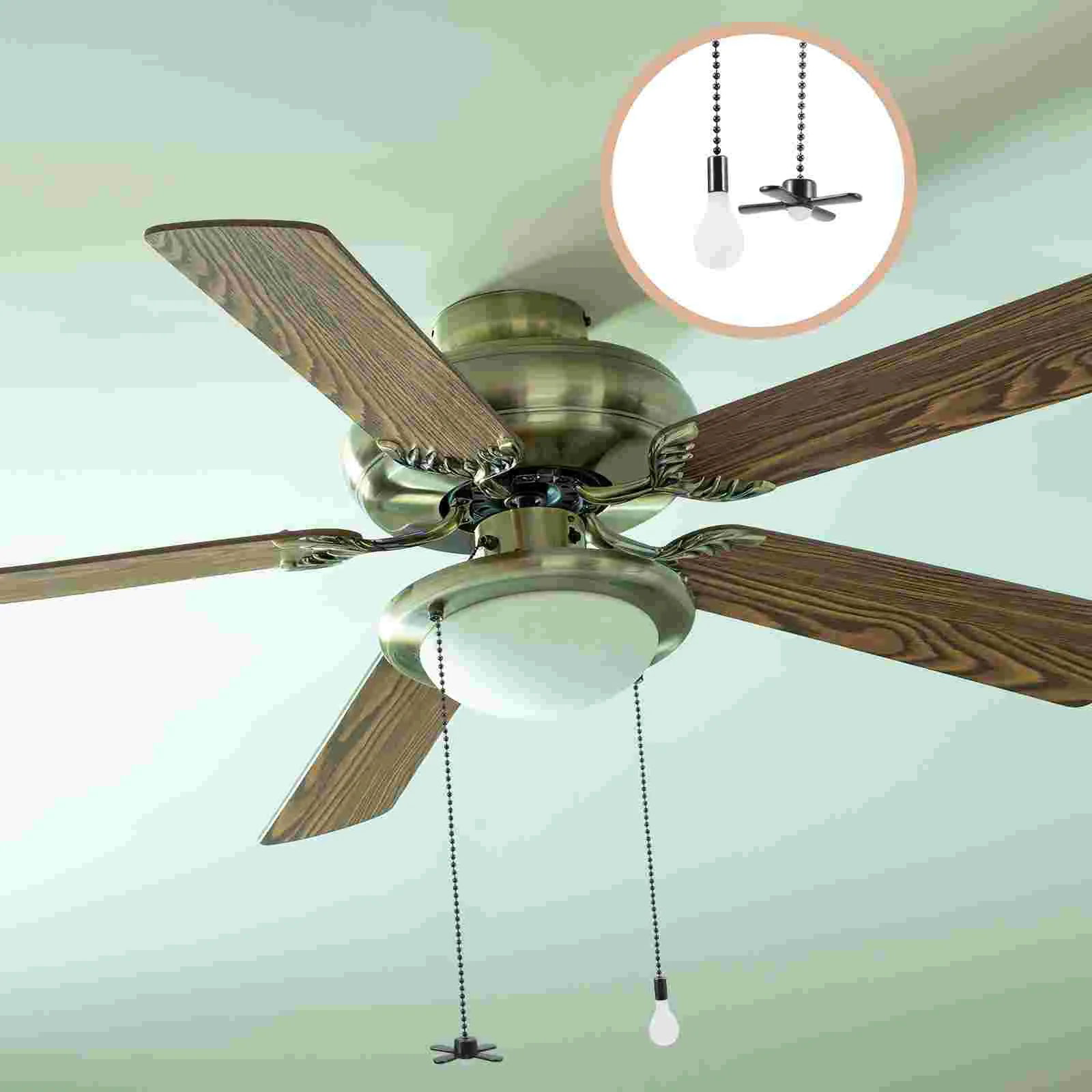 

2 Pcs Ceiling Fan Bulb Extension Chain Pull Chains Pulls Extenders Extensions Cord Fans with