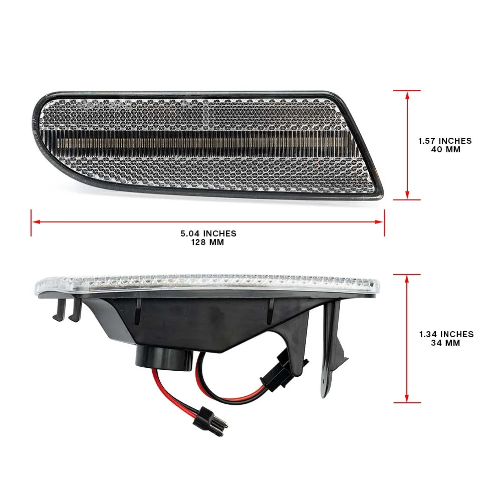 Replace OEM# 2208200121 Clear Lens Amber Led Front Side Marker Repeater Reflector Light For Benz W220 S-Class All Models 00-06