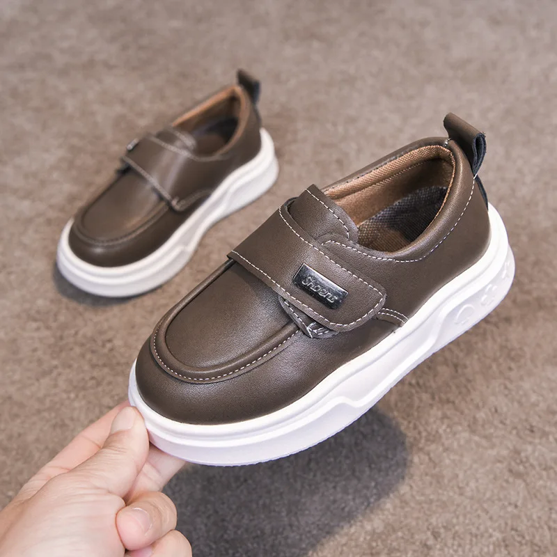 Fashion Kid Performance Shoes2026spring New Boys Leather Shoes Retro Versatile Girls' Loafers Comfort Non Slip Child Casual Shoe