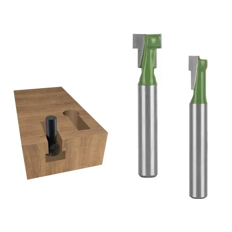 6PCS T-shaped groove bolt engraving milling cutter drill bit set 1/4 5/16 3/8 9/16 1/2 5/8 inch blade diameter 1/4 inch 6mm