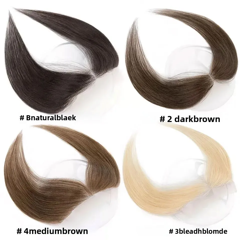 TESS Full Lace Hand-Tied Front Hairline 100% Rambut Asli Patch Natural Hairpiece Untuk Wanita Topper Lace Closure untuk Volume Rambut