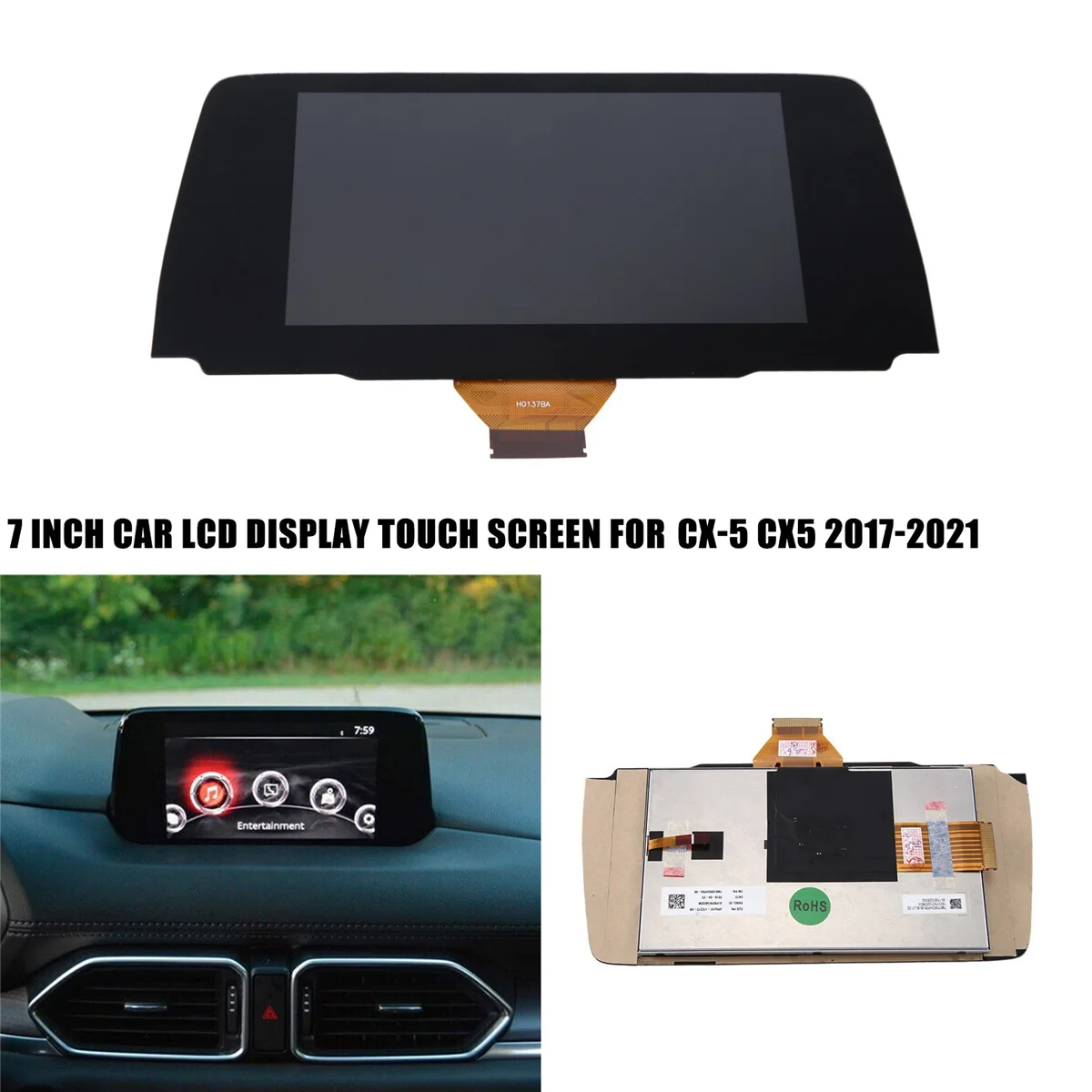 7 Inch Car Radio Multimedia Player Navigation LCD Display Touch Screen TM070RDHP05-00 for Mazda CX-5 CX5 2017-2021