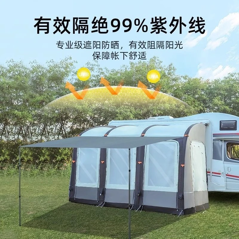 Tipo C tipo B RV lateral RV remolque de camping RV tienda inflable lateral 5-8 personas sombra impermeable