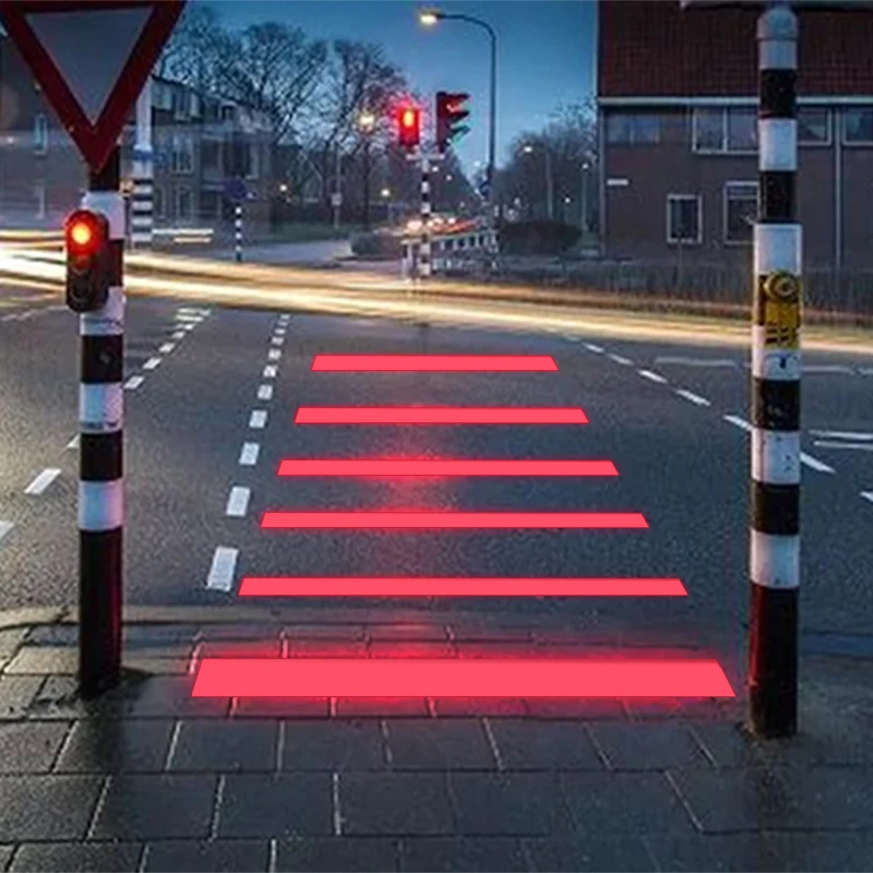 New design plastic glowing illuminate LED lighting zebra crossing