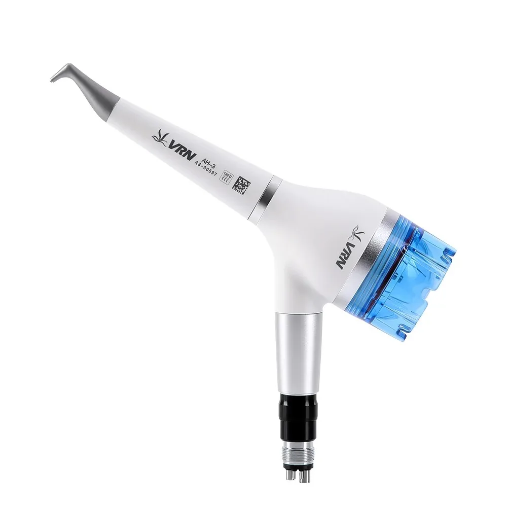 VRN Dental Air Polisher Sandblasting Gun for Teeth Whitening & Polishing, 2/4 Hole Tip, Quick Connect