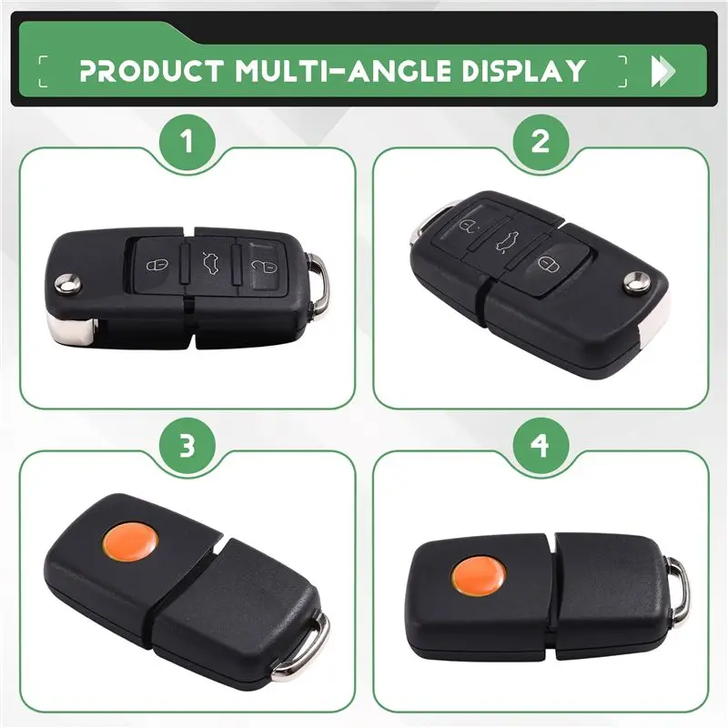 Durable-Wireless Programming Support SA2205 XKB520EN Second Generation Replacement Wire Remote Key For VW B5 Flip Car 3 Buttons